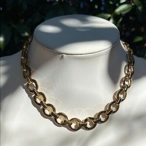 Vintage Anne Klein Circle-Link Necklace 16-17.5”